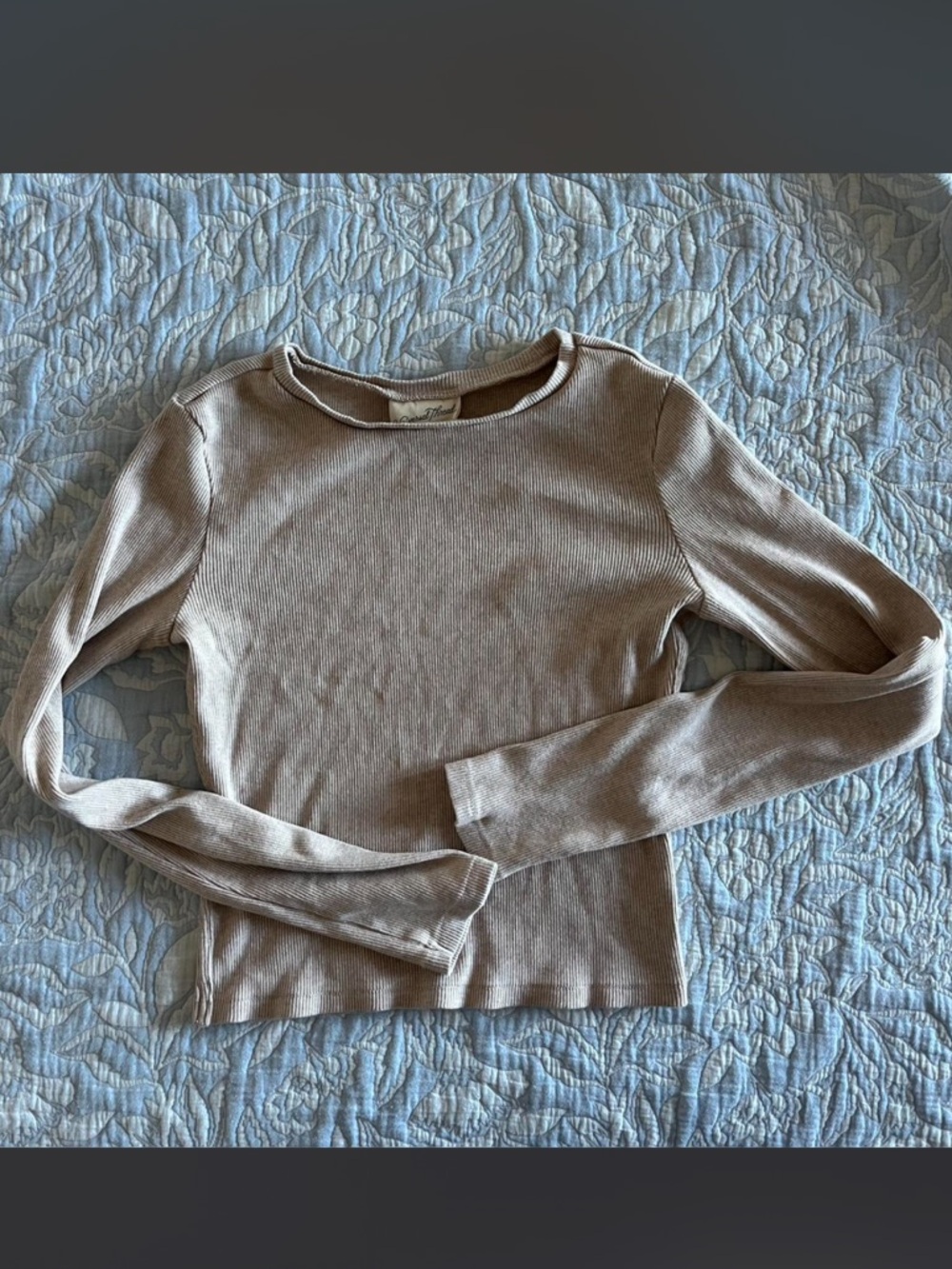 universal thread tan ribbed long sleeve size xs